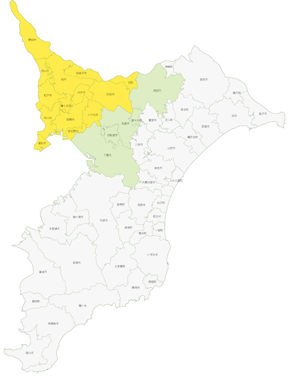 千葉県北西部