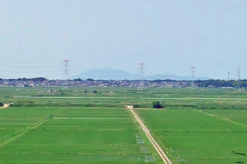 大六天から見た筑波山