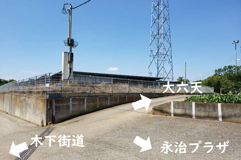 大六天までの案内図