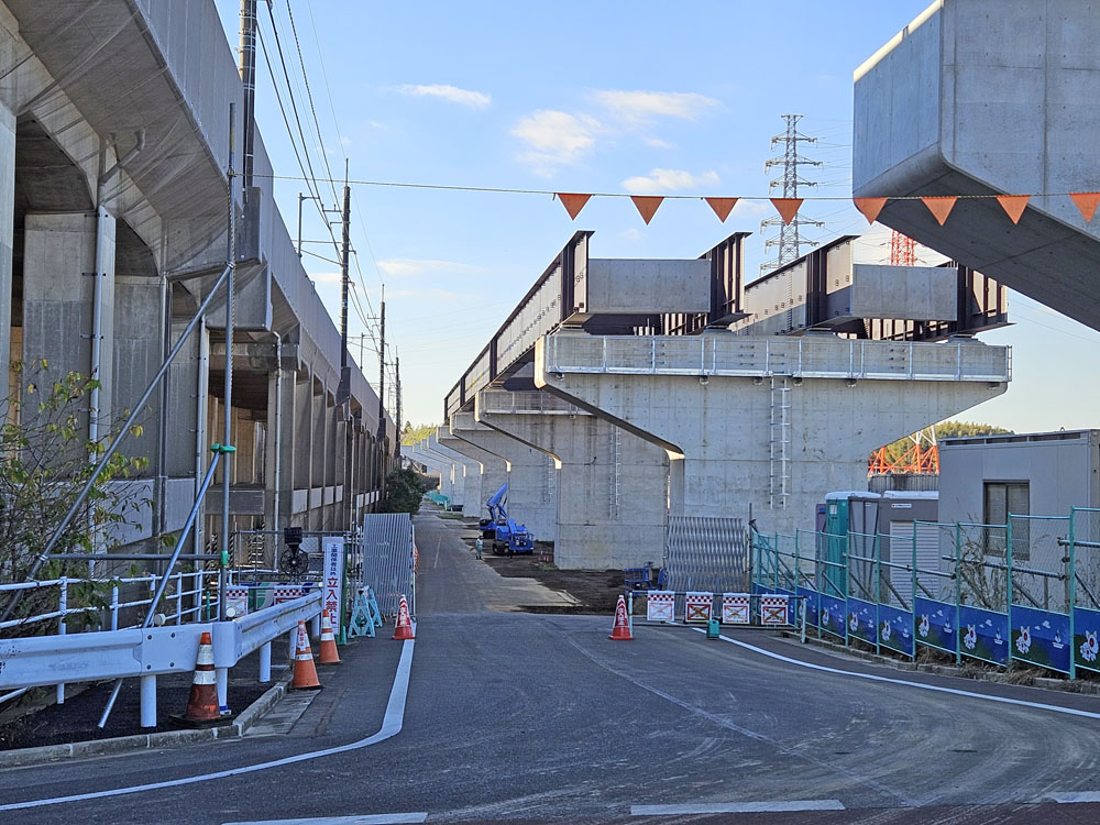 北千葉道路進捗イオンモール裏2024年1月