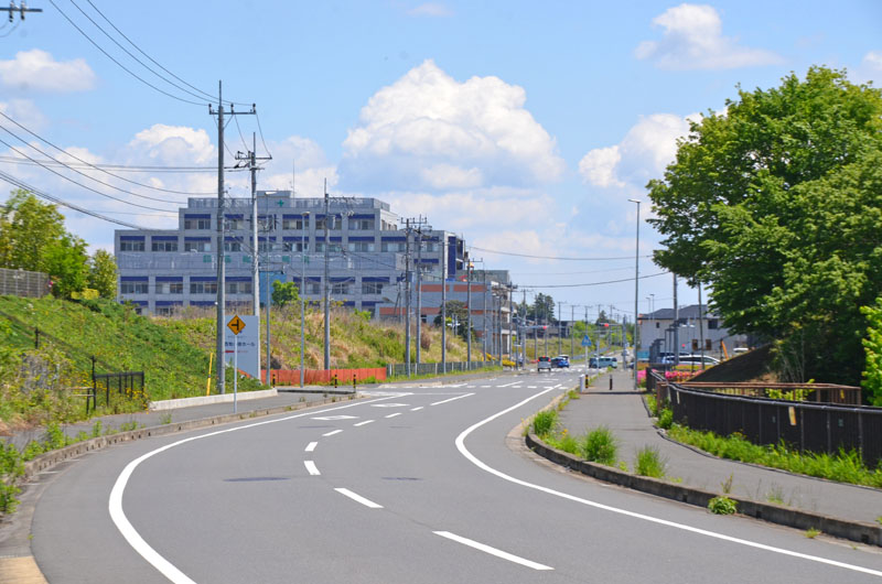 別所緑地と別所谷津公園の間の道路