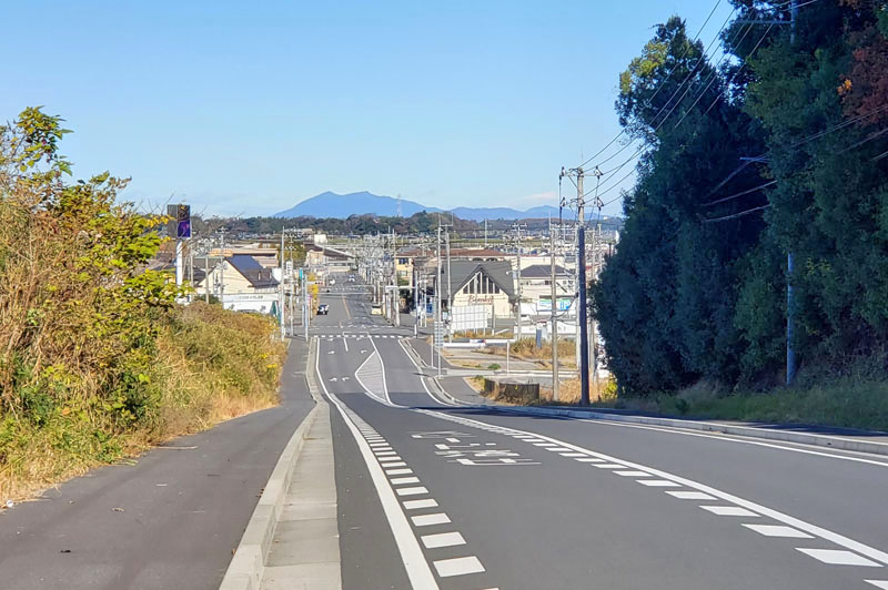 天神台遺跡と木下駅と筑波山