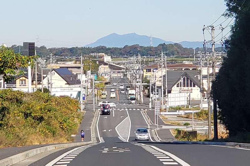 木下駅と筑波山