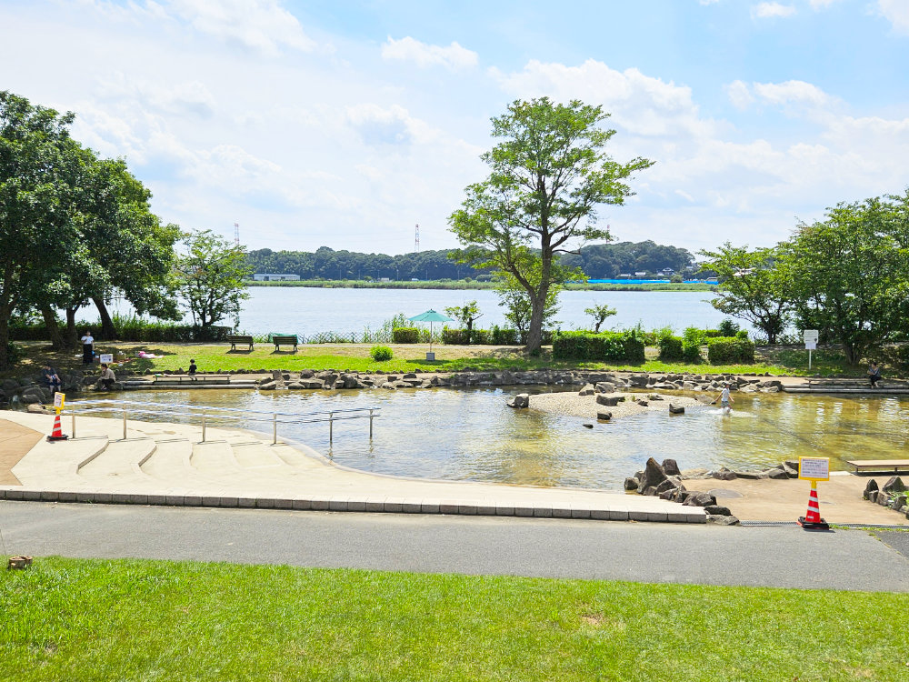 手賀沼親水広場のじゃぶじゃぶ池