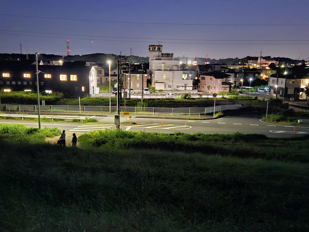 木下利根川河川敷の夜景