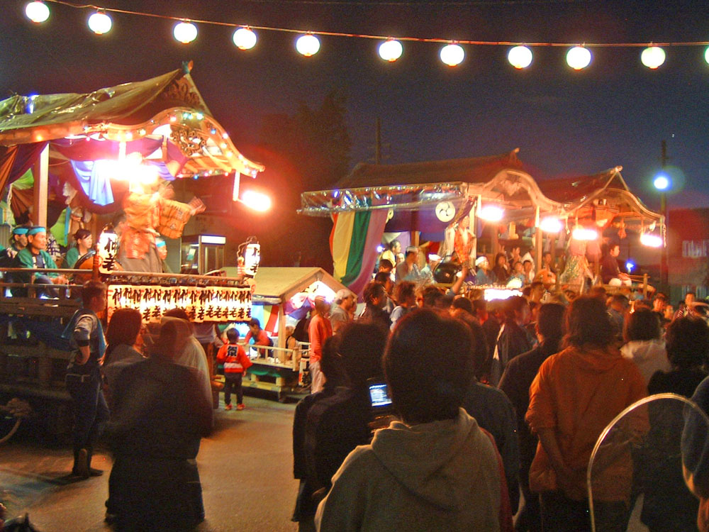 木下の祭り「竹袋稲荷神社例大祭」の夜