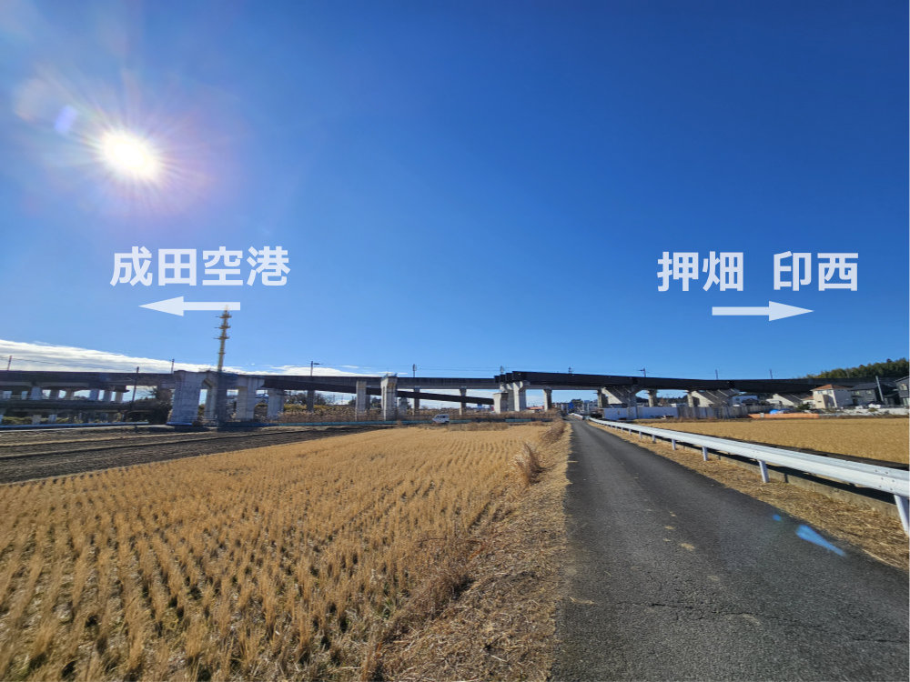 北千葉道路2025年1月押畑IC付近