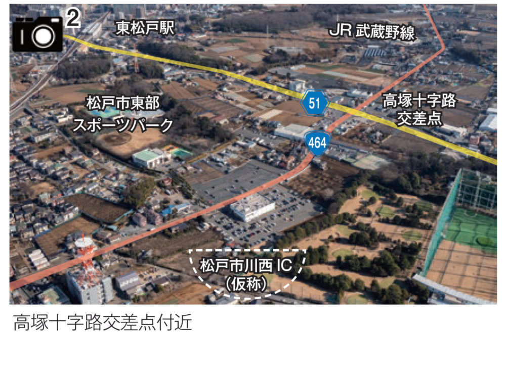 北千葉道路松戸市川西IC予定地