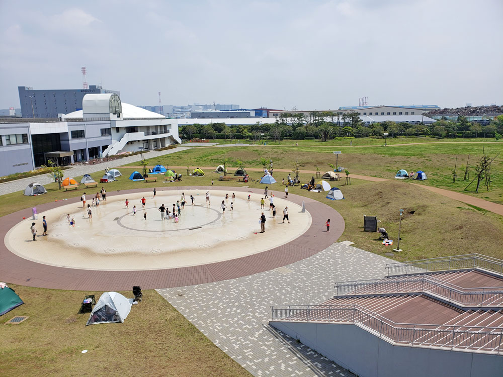 ふなばし三番背海浜公園の噴水広場