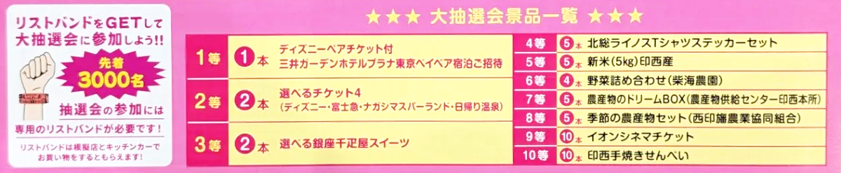 いんざいふるさと産業まつり抽選会景品