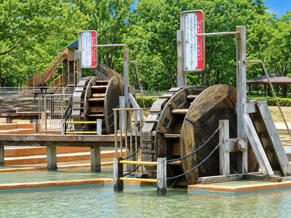 アンデルセン公園の水遊びスポット