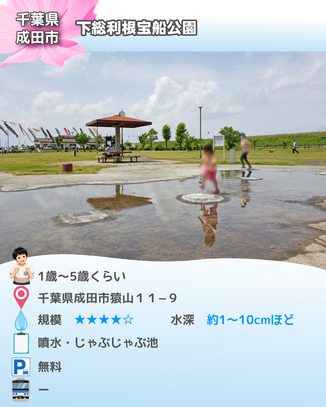 下総利根宝船公園の水遊び
