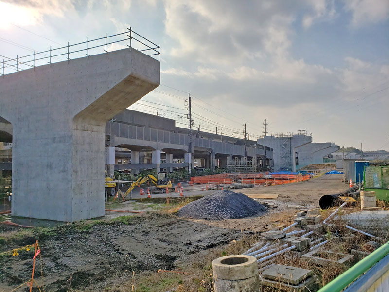 北千葉道路成田区間の工事進捗2021年12月