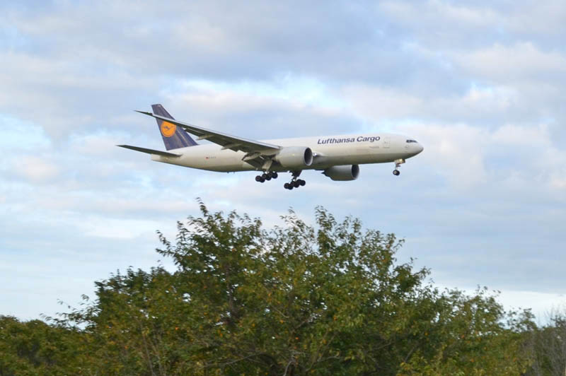 さくらの山公園から飛行機を見る