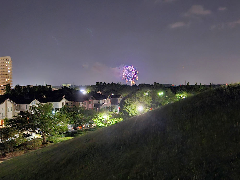 牧の原公園から佐倉印旛沼の花火