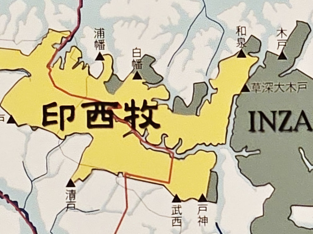 印西牧の位置地図