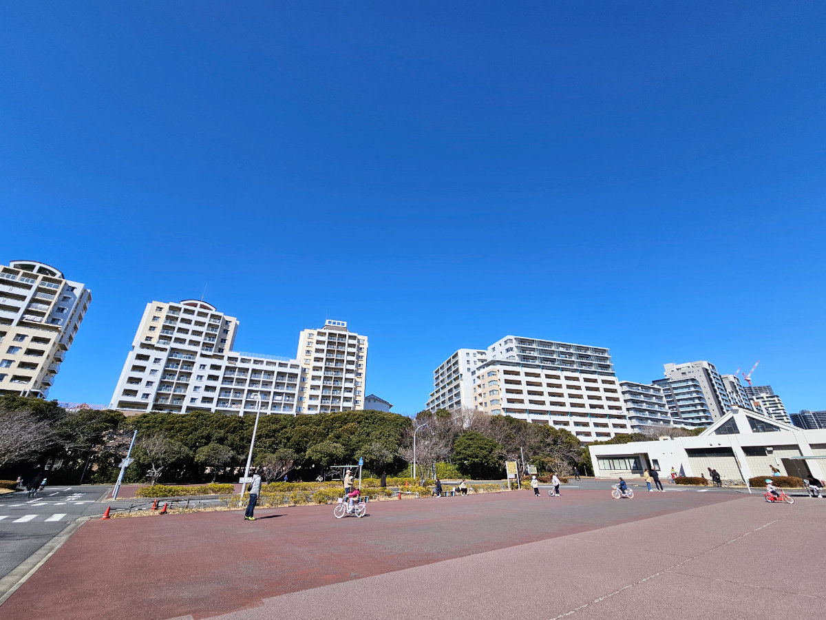 花見川緑地交通公園の広場