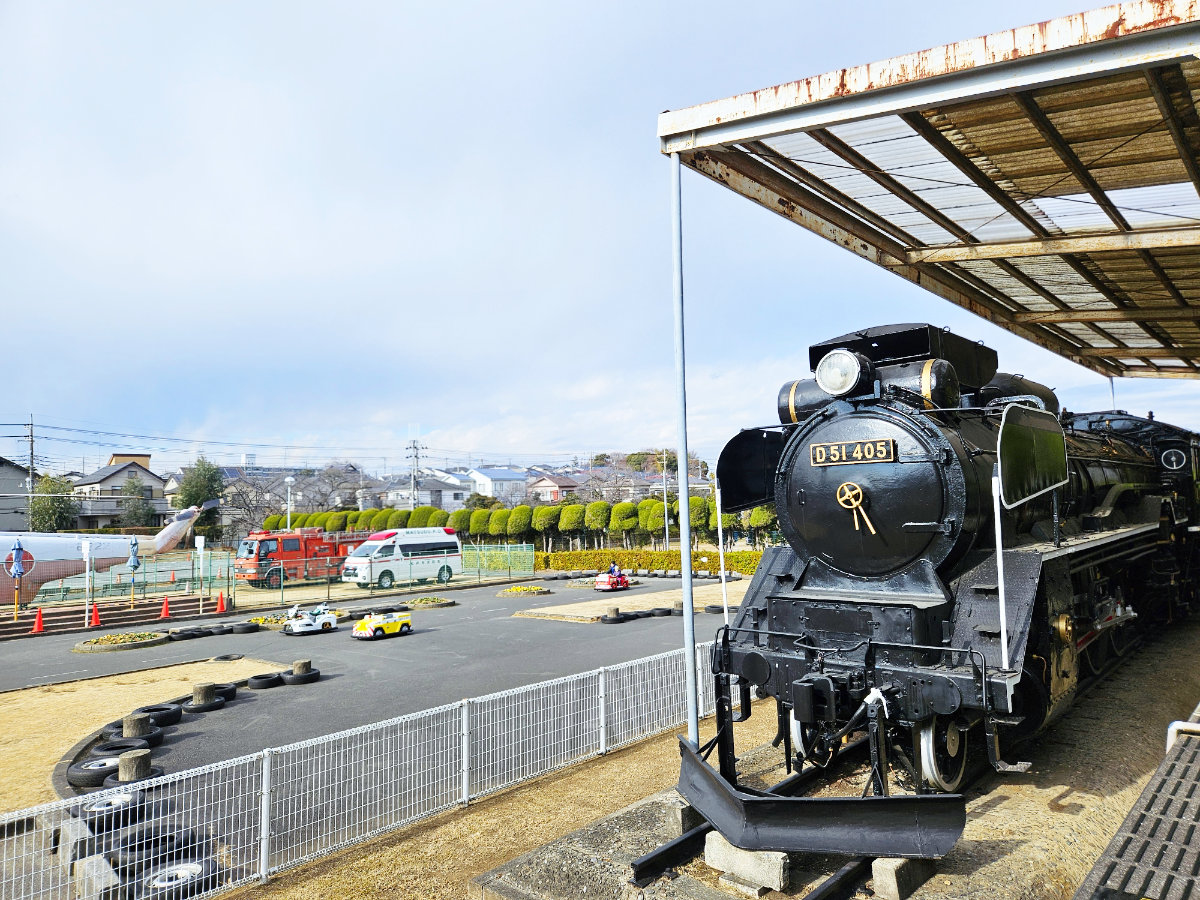 松戸市ユーカリ交通公園のD51蒸気機関車