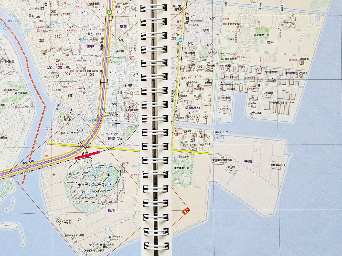 1990年代後半の浦安市の地図