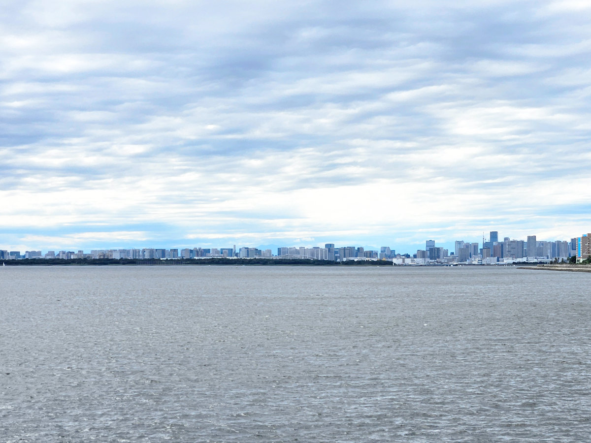 浦安東京湾から都心の景色