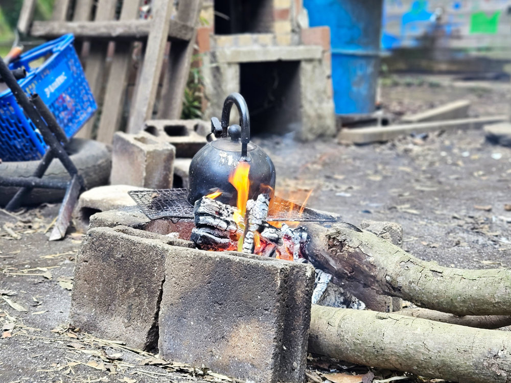 子どもたちの森公園の焚火