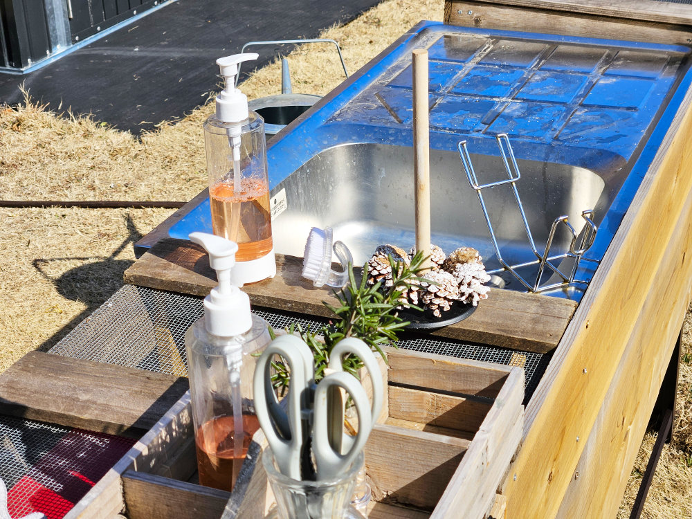 高花ベースの水道設備